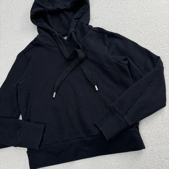 Aether Journey Pullover Womens M Black Hoodie Quiet Luxury $158 - Picture 2 of 9